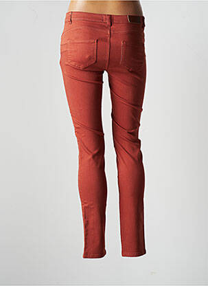 Pantalon slim taille basse taille basse orange C'EST BEAU LA VIE femme
