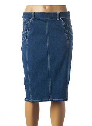 Jupe mi-longue stretch bleu DIANE LAURY femme