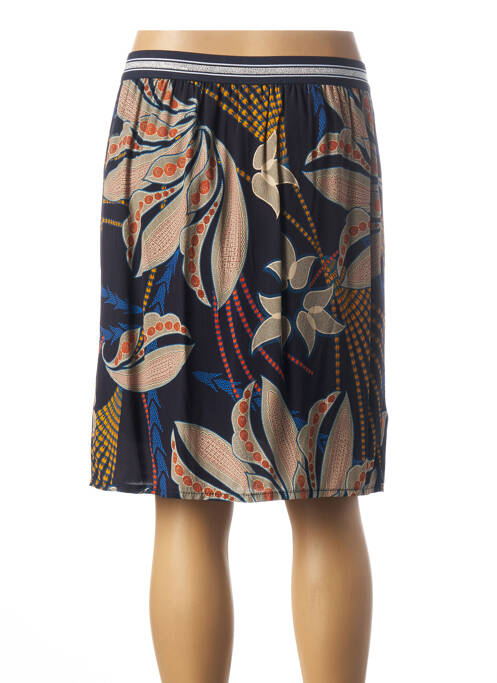 Jupe mi-longue bleu JULIE GUERLANDE pour femme