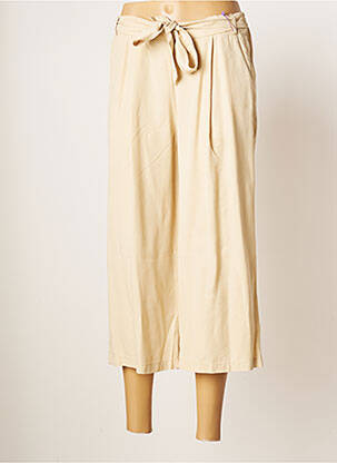 Pantacourt taille élastique beige JULIE GUERLANDE femme