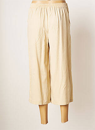 Pantacourt taille élastique beige JULIE GUERLANDE femme