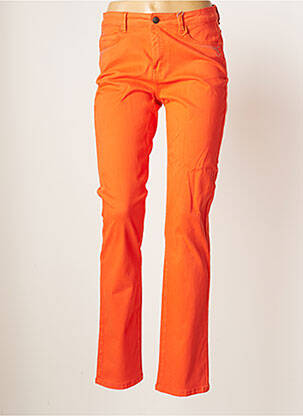 Pantalon slim tissage popeline taille normale orange DIANE LAURY femme