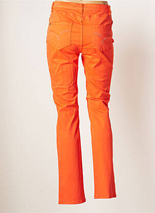 Pantalon slim tissage popeline taille normale orange DIANE LAURY femme