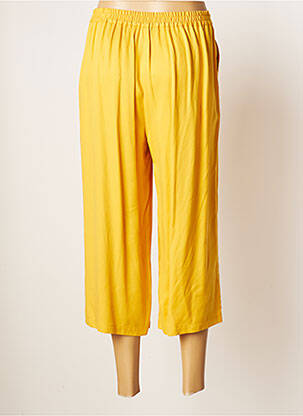 Pantacourt taille élastique jaune JULIE GUERLANDE femme