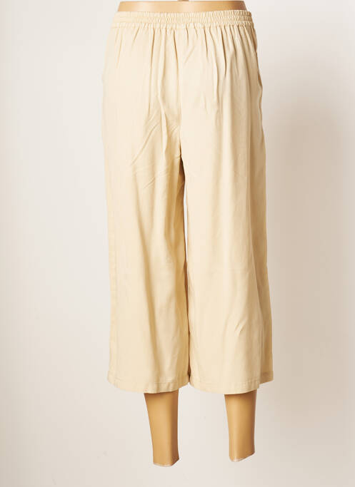 Pantacourt taille élastique beige JULIE GUERLANDE femme