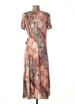 Robe mi-longue manches courtes manches courtes rose DIANE LAURY femme