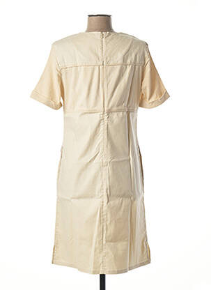 Robe mi-longue manches 3/4 manches 3/4 beige DIANE LAURY femme