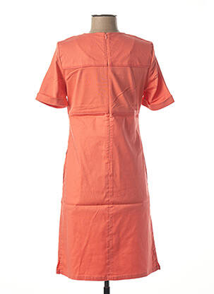 Robe mi-longue manches 3/4 manches 3/4 orange DIANE LAURY femme