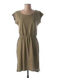 Robe mi-longue manches courtes manches courtes vert KATMAI femme