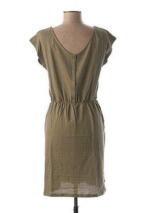 Robe mi-longue manches courtes manches courtes vert KATMAI femme