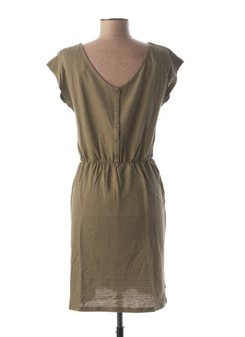 Robe mi-longue manches courtes manches courtes vert KATMAI femme