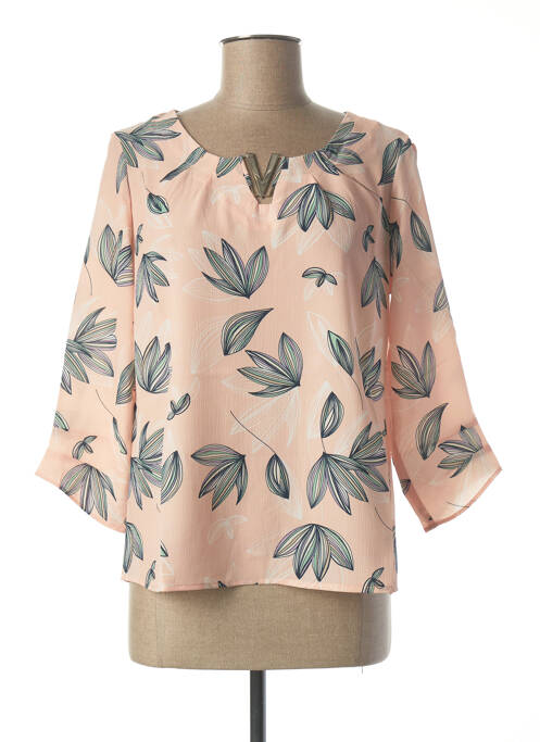 Blouse imprimé fantaisie manches 3/4 rose DIANE LAURY femme