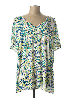 T-shirt col v manches courtes vert DIANE LAURY femme