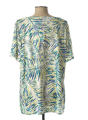 T-shirt col v manches courtes vert DIANE LAURY femme