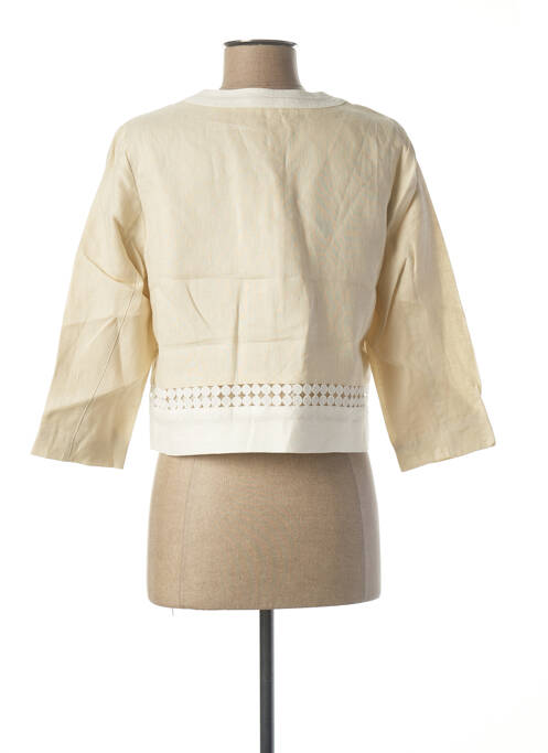 Veste chic col v beige DIANE LAURY femme
