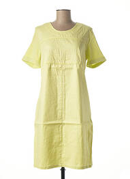 Robe mi-longue fermeture zippée au dos manches courtes vert DIANE LAURY femme