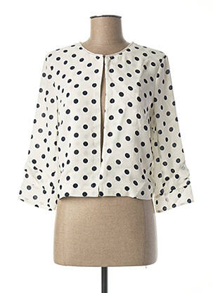 Veste chic tissage crêpe blanc DIANE LAURY femme