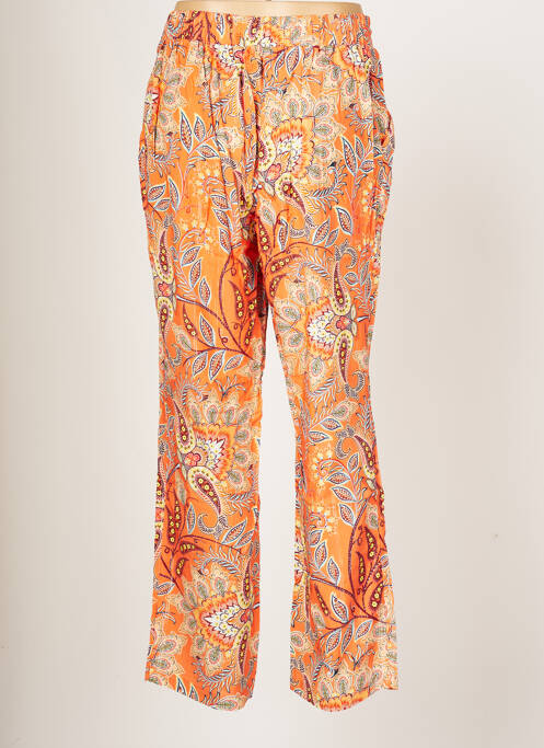 Pantalon droit orange JULIE GUERLANDE pour femme
