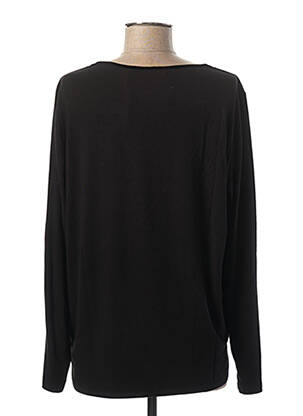 Blouse légère et transparente manches longues noir ELENA MIRO femme