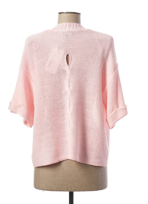 Gilet manches longues rose MARBLE pour femme