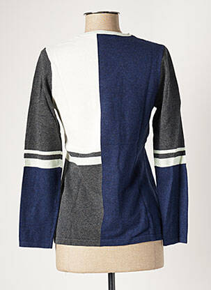Pull coupe cintrée manches longues bleu MARBLE femme