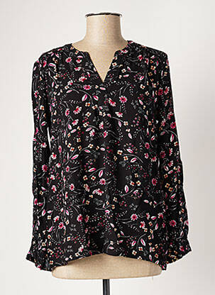 Blouse imprimé fleurs manches longues noir CONCEPT K femme