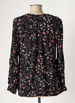 Blouse imprimé fleurs manches longues noir CONCEPT K femme