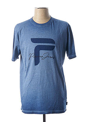 T-shirt stretch manches courtes bleu PIONEER homme