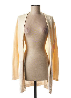 Gilet manches longues stretch beige BRUNO SAINT HILAIRE femme