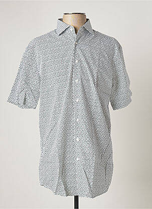 Chemise manches courtes imprimé fantaisie blanc SEIDEN STICKER homme