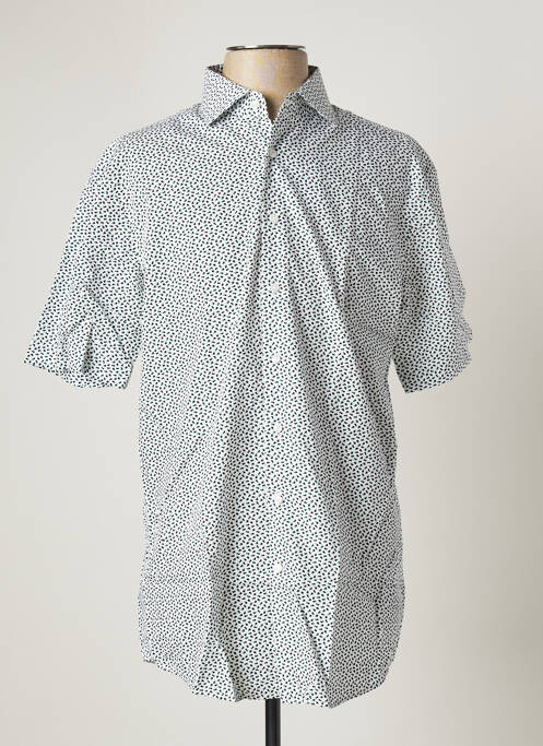 Chemise manches courtes imprimé fantaisie blanc SEIDEN STICKER homme