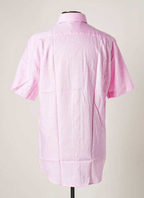 Chemise manches courtes rose SEIDEN STICKER pour homme