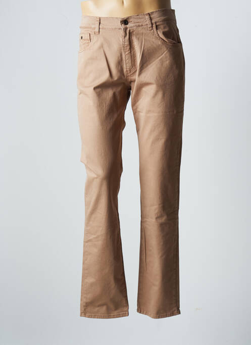Pantalon droit stretch taille normale beige LCDN homme