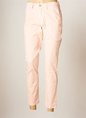 Pantalon 7/8 fermeture zippée sous rabat boutonné taille normale rose LCDN femme