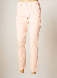 Pantalon 7/8 fermeture zippée sous rabat boutonné taille normale rose LCDN femme
