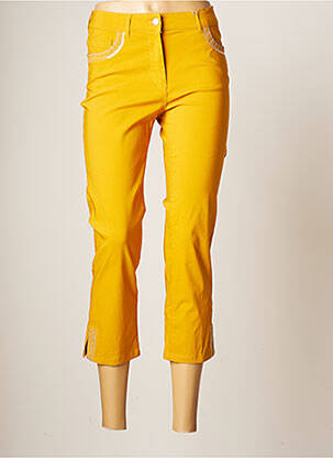 Pantacourt stretch taille normale jaune DIANE LAURY femme