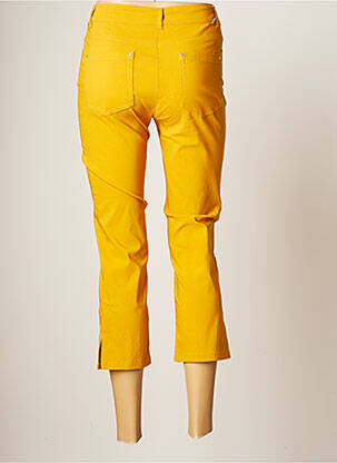 Pantacourt stretch taille normale jaune DIANE LAURY femme