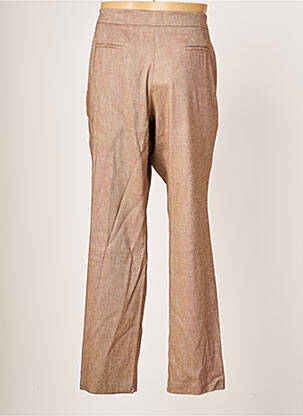 Pantalon chino fermeture zippée sous rabat boutonné taille normale marron SAINT HILAIRE femme
