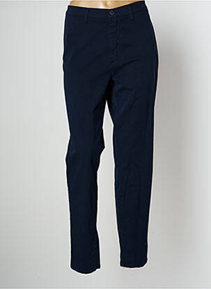 Pantalon chino tissage popeline taille normale bleu LCDN femme