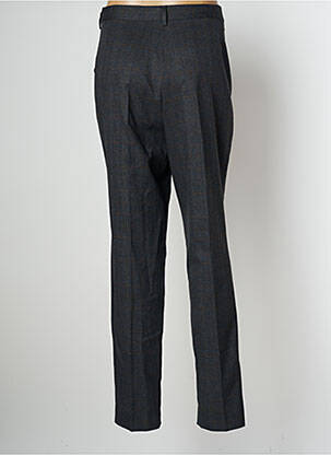 Pantalon droit fermeture zippée sous rabat boutonné taille normale gris LCDN femme