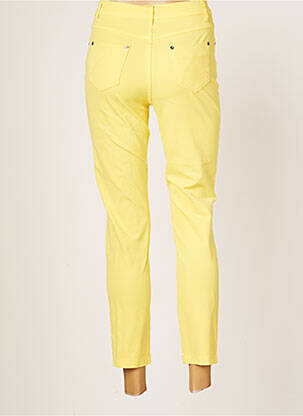 Pantalon slim taille haute taille haute jaune MARBLE femme