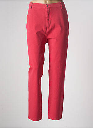 Pantalon slim taille basse taille basse rouge MARBLE femme