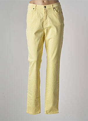 Pantalon slim tissage popeline taille normale jaune LCDN femme