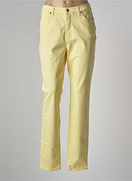 Pantalon slim tissage popeline taille normale jaune LCDN femme