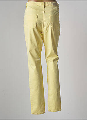 Pantalon slim tissage popeline taille normale jaune LCDN femme