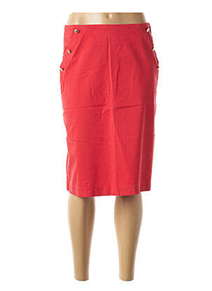 Jupe mi-longue stretch rouge SAINT HILAIRE femme