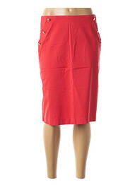 Jupe mi-longue fermeture zip latéral rouge SAINT HILAIRE femme