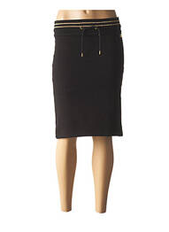 Jupe mi-longue taille élastique noir BLACK WELLIS femme