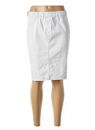 Jupe mi-longue taille élastique blanc CONCEPT K femme
