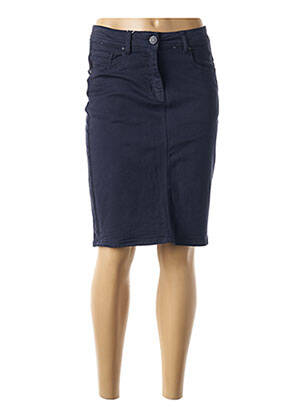 Jupe mi-longue stretch bleu GRIFFON femme